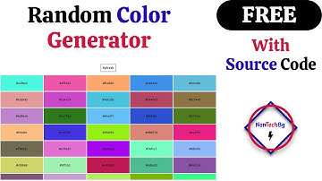 Create Random Color Generator Using HTML CSS JAVASCRIPT With Source Code By NonTechBg |