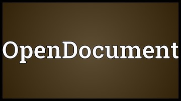 OpenDocument Meaning