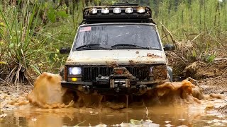 110 Scale Axial Scx10 Ii Jeep Cherokee Xj Hard Bodyteam Raffee Off-Road Driving 4X4 Rc Car