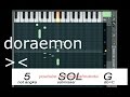 solmisasi not angka lagu doraemon
