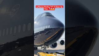 Lufthansa Boeing 747-8 Before Pushback Close-Up Short #planespotting #emirates #airbus #shorts #yt