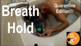 Breath Hold: 4 minutes and 34 seconds: quarantine edition! Free diving / apnea training