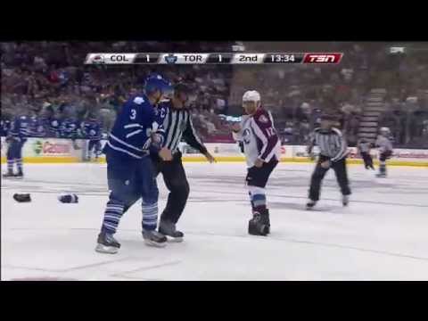 Some Heavy Hits and Phaneuf vs Iginla Stopped - Oct 14th 2014 (HD)