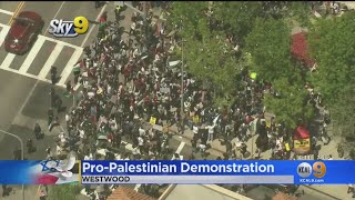 Pro-Palestinian Demonstrators Rally Outside Of Israeli Consulate In West LA