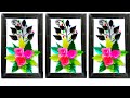 Beautiful Handmade Flowers Frame Making | Easy Flowers Rose Make | Diy Craft