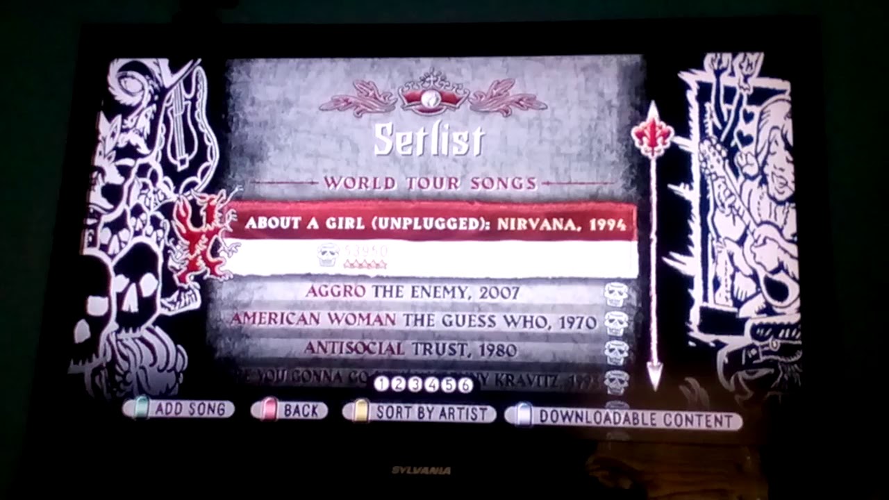 Guitar hero world tour song list for no reason - YouTube
