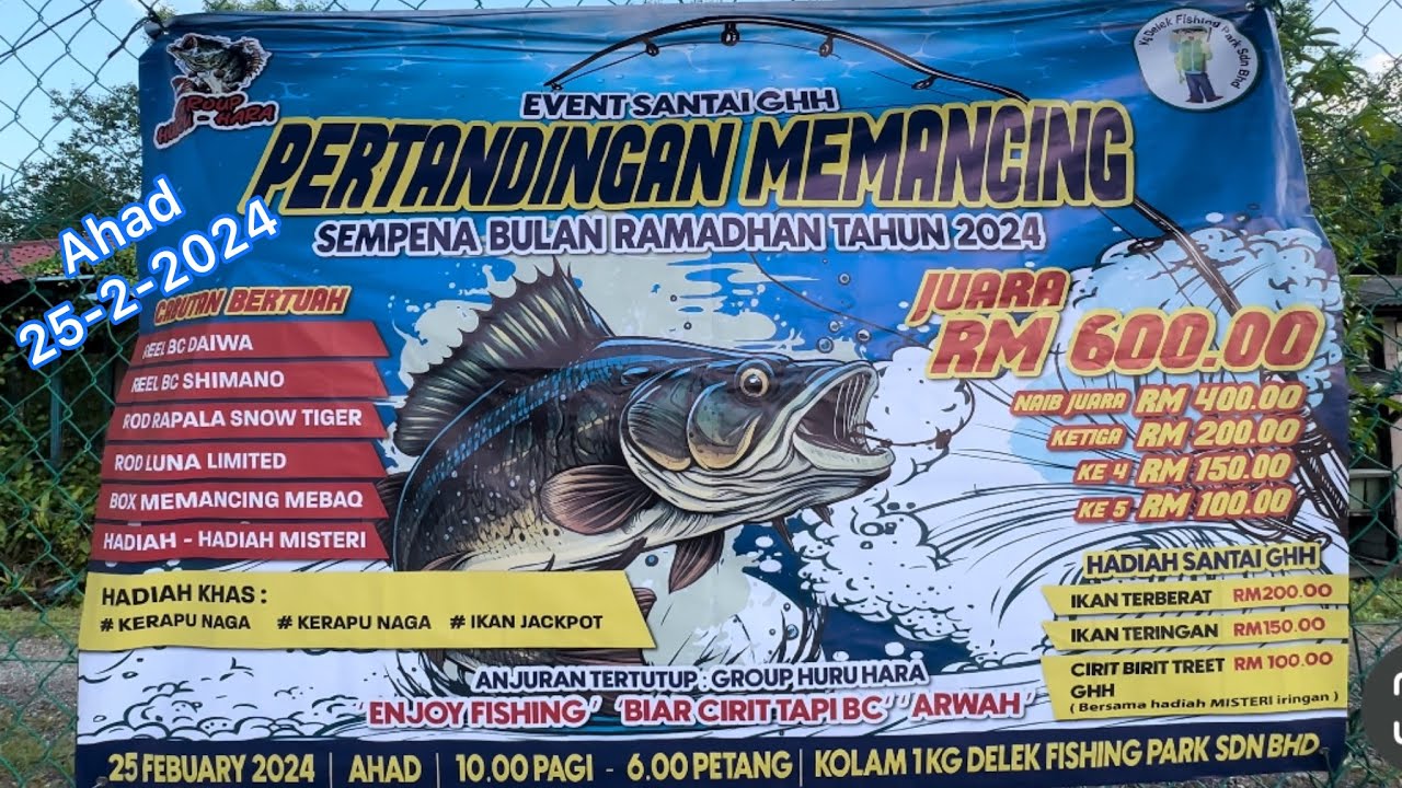 Ahad 25-2-2024 Game santai Group Huru Hara🎣Juara Tercirit Bertukar Tangan🏆Alhamdulillah #sports