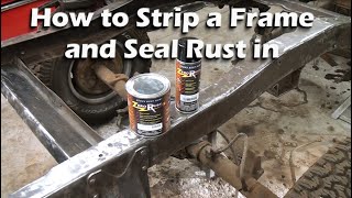How to strip and paint a truck frame to seal rust in