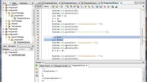 Curso Java Modulo I - Programa59  - Intercambiar variables