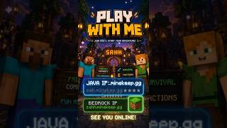 play with me minecraft server ip #shorts