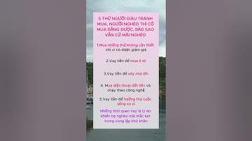 5 thứ người giàu không bao giờ mua, người nghèo cố mua bằng được, #shorts  ; #hatgiongthanhdat