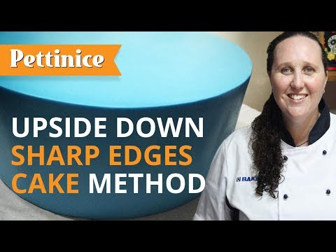 Upside down sharp edges cake method