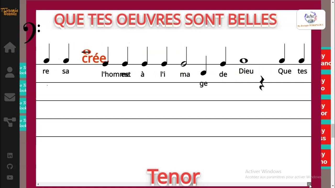 Que Tes Oeuvres Sont Belles www.youtube.com