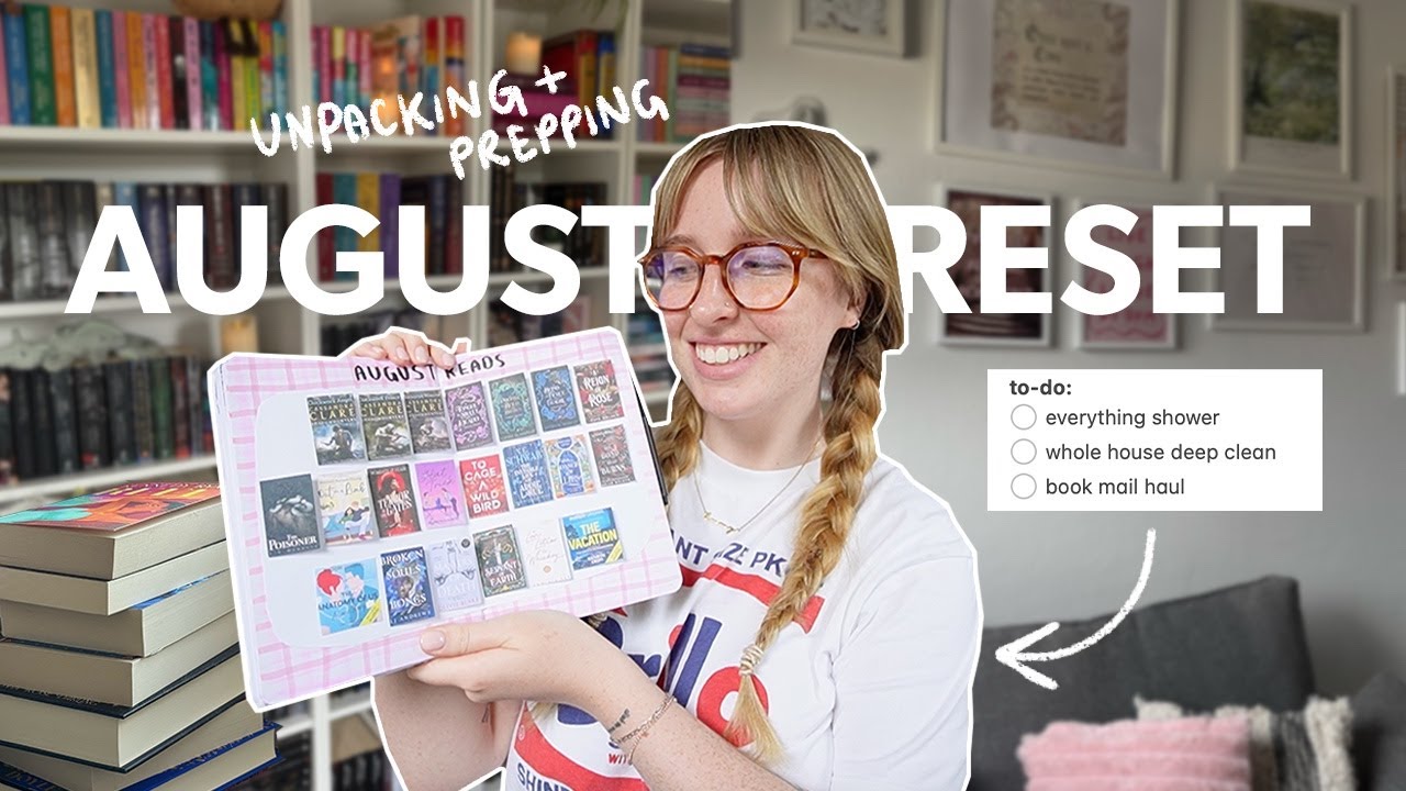 MONTHLY RESET 💐📖 book mail haul, unpacking & prepping, reading journal update