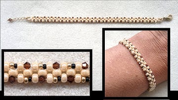 Stitch nr. 2 : Right Angle Weave one row : Speedbeading tutorial