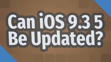 Can iOS 9.3 5 Be Updated?