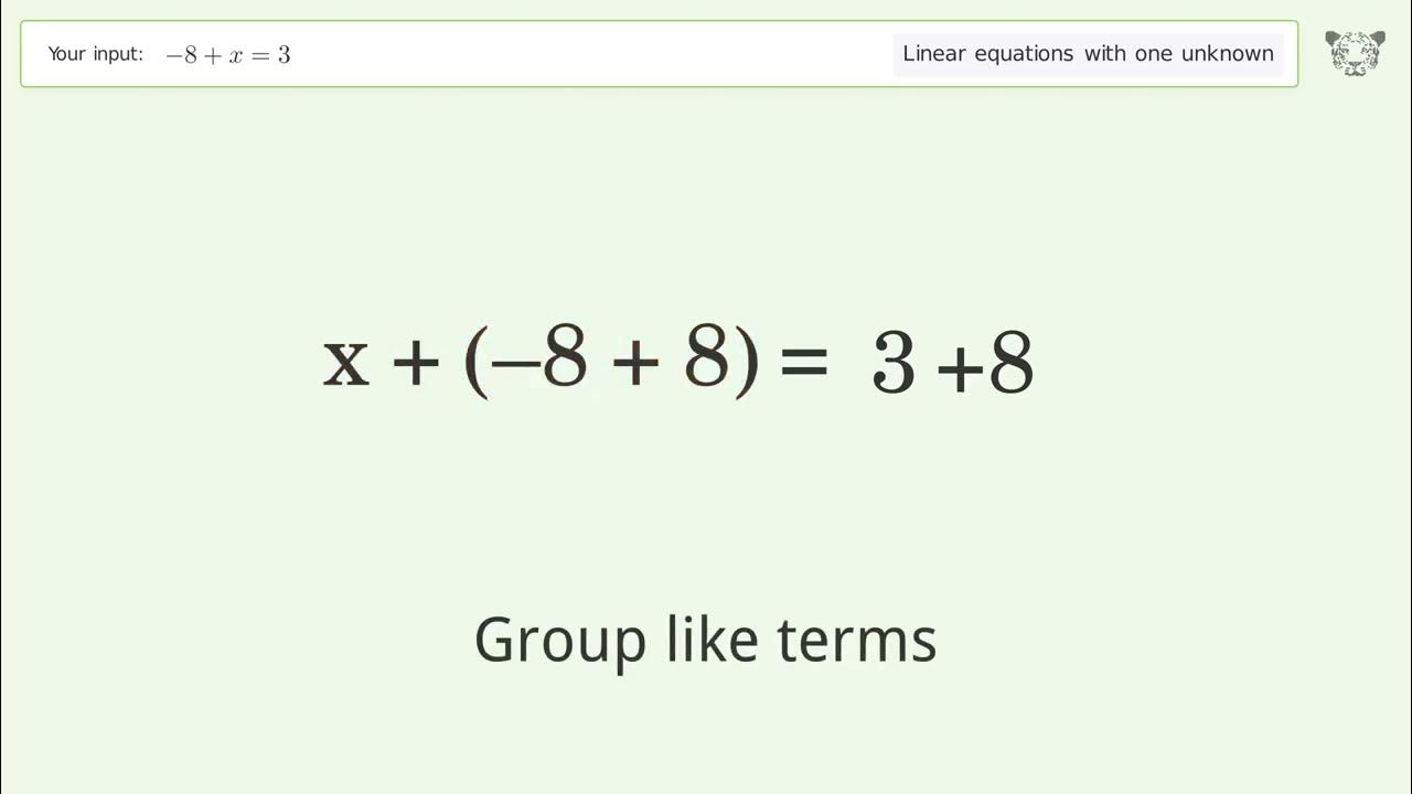 Solve 8 x 3 Linear Equation Video Solution Tiger Algebra YouTube solve-8-x-3-linear-equation-video-solution-tiger-algebra-youtube
