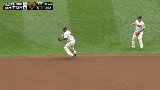 CWS@MIN: Nunez turns and throws to make a fine stop