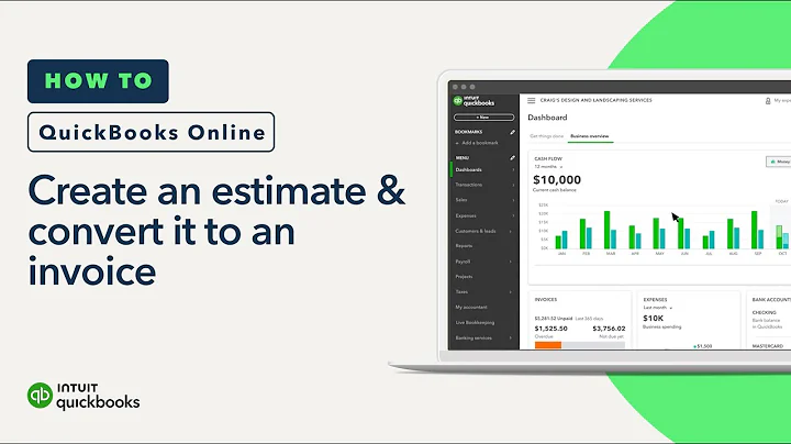 How to create an estimate & convert it to an invoice in QuickBooks Online