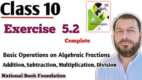 Class 10  Exercise 5.2 NBF Maths Ex5.2 maths 10th solve Algebraic Expressions