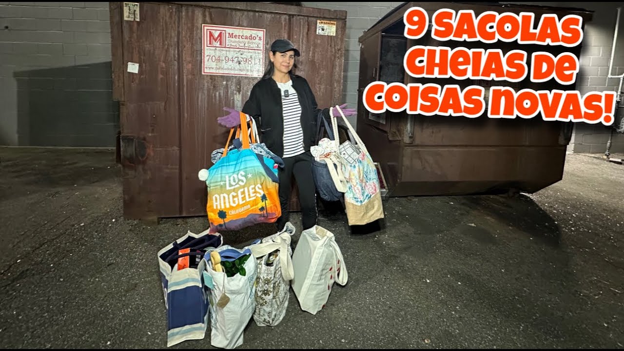 9 SACOLAS CHEIAS DE COISAS NOVAS NO LIXO DOS ESTADOS UNIDOS!🇺🇸