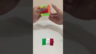 Different countries flag on Rubik’s cube