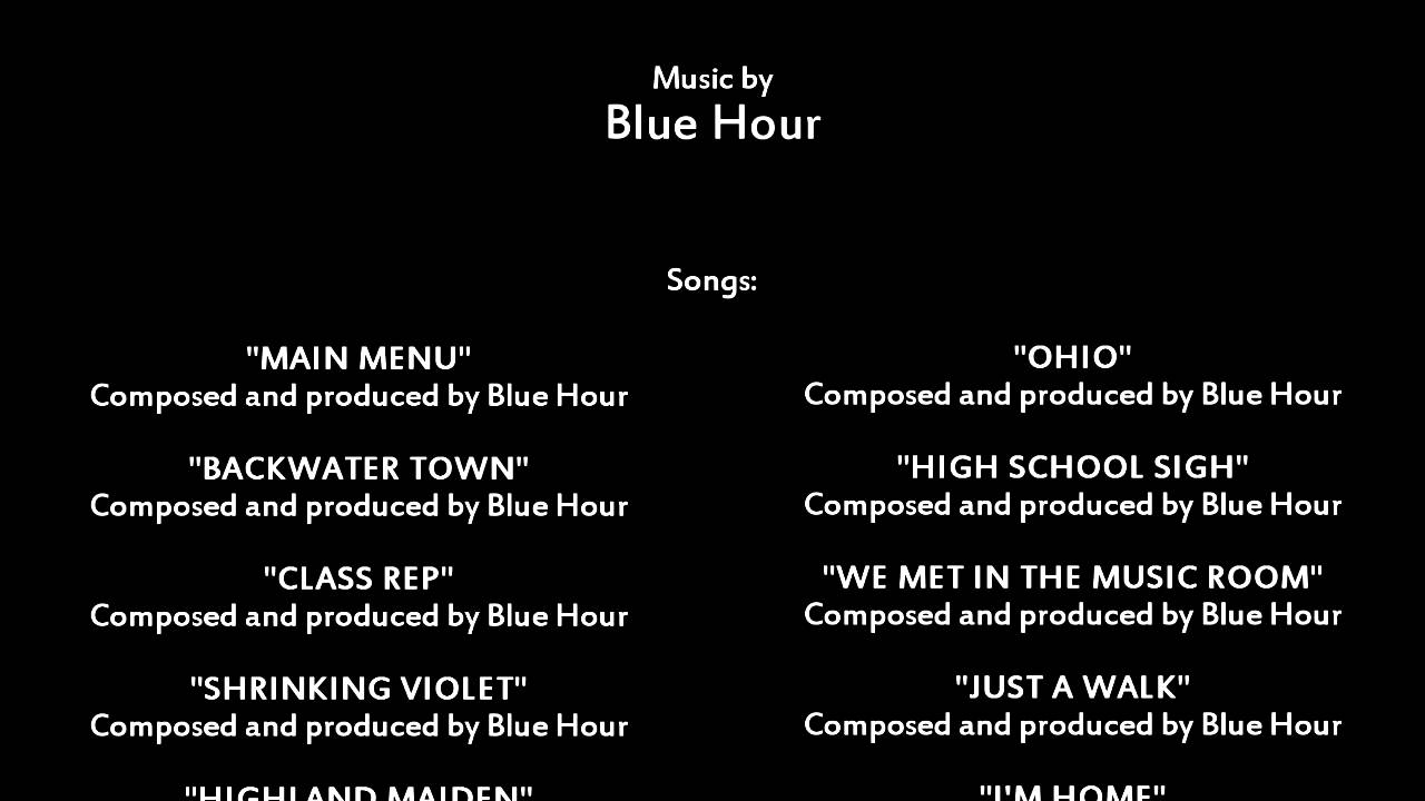 Blue Hour Track 17 End Credits (Visual Novelty) YouTube