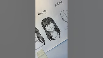 Hair drawing KIDS TO ADULT #howtodraw #art #drawing #artist #shorts