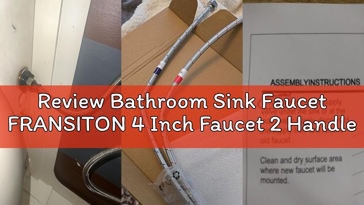 Review Bathroom Sink Faucet FRANSITON 4 Inch Faucet 2 Handle Bathroom Sink Faucets Lead-Free Brushed