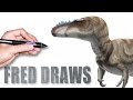 Alioramus for wikipedia  dinosaur timelapse paint  fred draws