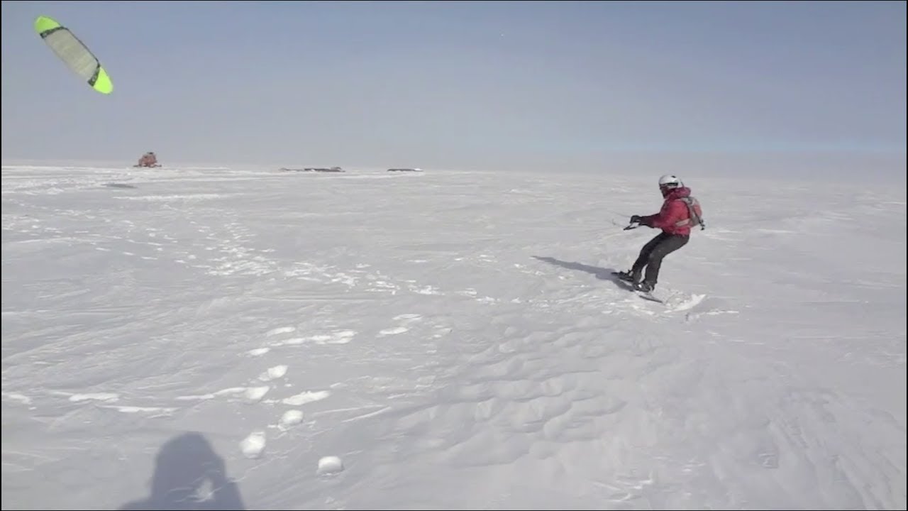 Kiteboarding Near the South Pole, Antarctica