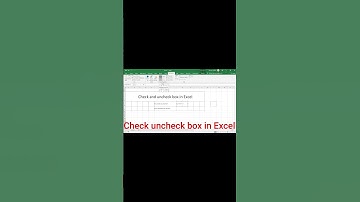 Create Check and Uncheck Boxes in Excel! ✅❌ #ExcelTips #checkuncheckbox