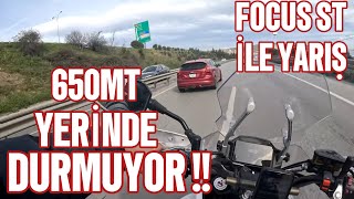 CF MOTO 650 MT UZUN YOL PERFORMANSI! | FORD FOCUS ST İLE KAPIŞTIK !! | #motovlog