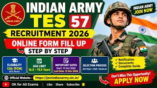 Indian Army TES Recruitment 2026 | Online Form Fill Up Step by Step | Eligibility, Age Limit