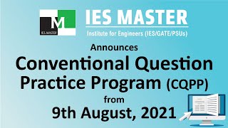 Conventional Question Practice Program (CQPP) - Live Online Classes for ESE 2021 Mains Preparation