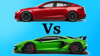 Lamborghini Aventador SVJ VS Tesla Model S Plaid