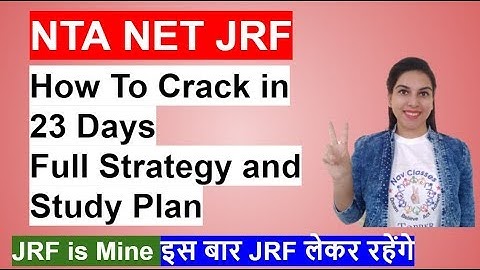 How To Crack in 23 Days Full Strategy and Study Plan | NTA NET JRF Sep 2020