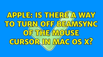 Apple: Is there a way to turn off BeamSync of the mouse cursor in Mac OS X? (2 Solutions!!)