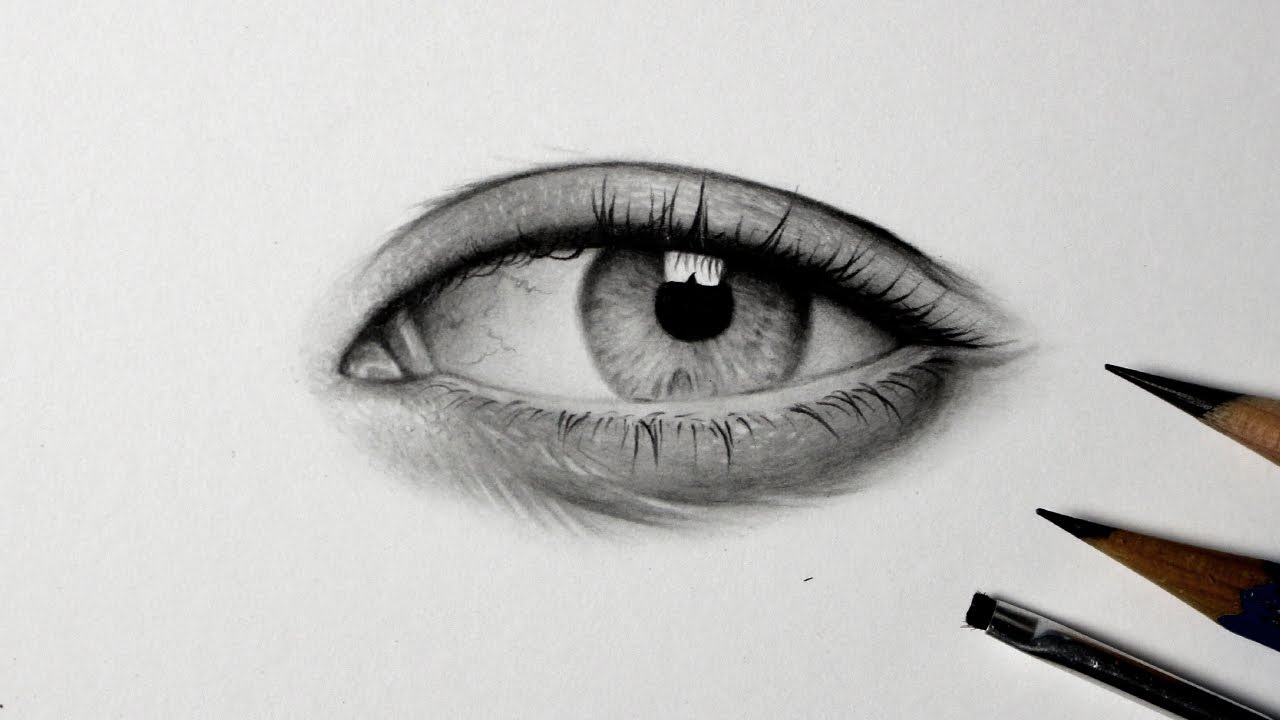 Como desenhar um olho realista How to draw realistic eye 