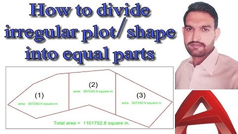 How to divide irregular shapes into equal parts in AutoCAD
