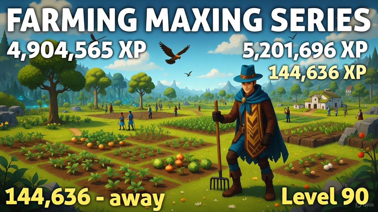 🌳 89 → 90 Farming Update: Full Tree Run + 2 Lasor Seeds! (Only 144k XP Left!) 🪴 OSRS Maxing