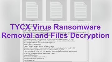 TYCX Virus Ransomware Removal + .tycx Files Decryption