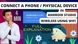 How to Connect Mobile Phone / Physical Device to Android Studio through Wifi 2024 | College Coders |