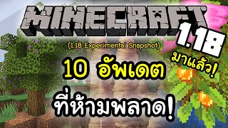 10 อัพเดตมายคราฟ 1.18 ที่ห้ามพลาด! (1.18 Experimental Snapshot)