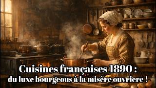 Cuisines françaises 1890 : du luxe bourgeois à la misère ouvrière !