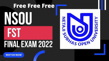 NSOU BDP FST Final Exam Answer 2022    FST Exam Answer 2022    FST MCQ Answer For Exam