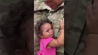 Army Dad Bows His Head Into Baby's Arms — Strong Soldier, Broken Heart! 😭🫡❤️ #army #baby