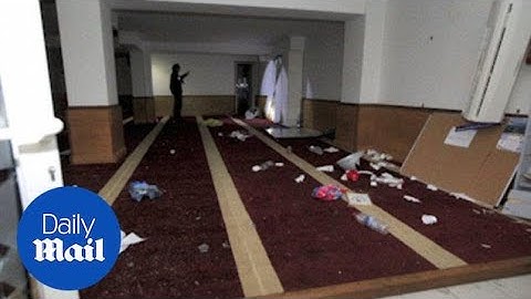 Muslim prayer hall ransacked by Koran-burning demonstrators - Daily Mail