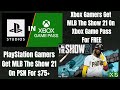 Xbox Gamers Get MLB The Show 21 For FREE, PlayStation Gamers Get MLB The Show 21 For $75+ USD