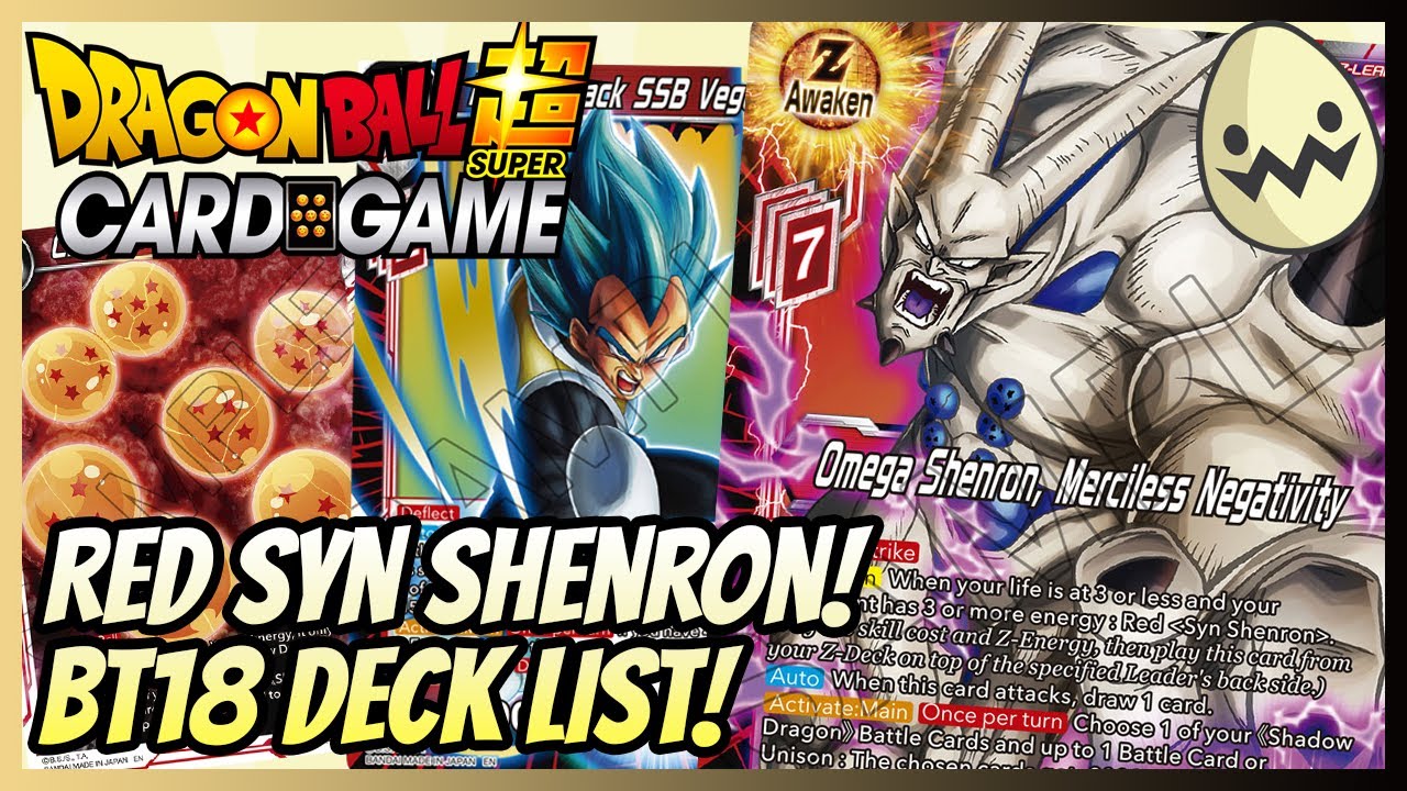 Dragon Ball Super Card Game: Red Syn Shenron BT18 Deck List! - YouTube